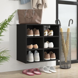 vidaXL, vidaXL Schuhregal Schwarz 52,5x30x50 cm