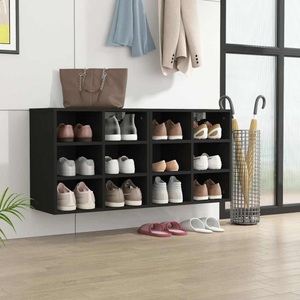 vidaXL, vidaXL Schuhregale 2 Stk. Schwarz 52,5x30x50 cm