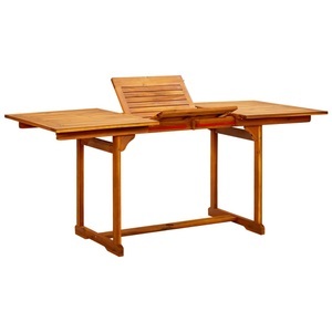 vidaXL, vidaXL Garten-Esstisch (120-170)x80x75 cm Massivholz Akazie, vidaXL Garten-Esstisch (120-170)x80x75 cm Massivholz Akazie