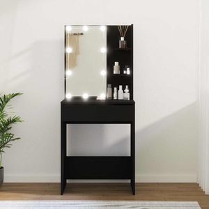 vidaXL, vidaXL Schminktisch mit LED Schwarz 60x40x140 cm