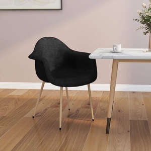vidaXL, vidaXL Esszimmerstuhl Schwarz Stoff, 