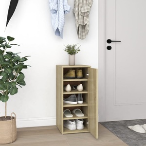 vidaXL, vidaXL Schuhschrank Sonoma-Eiche 32x35x70 cm Spanplatte, vidaXL Schuhschrank Sonoma-Eiche 32x35x70 cm Holzwerkstoff