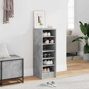 vidaXL Schuhschrank Betongrau 31,5x35x90 cm Spanplatte