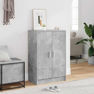vidaXL, vidaXL Schuhschrank Betongrau 60x35x92 cm Spanplatte