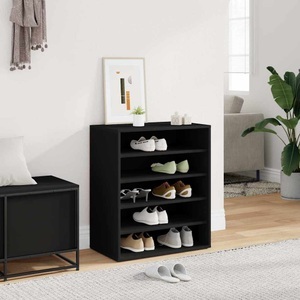 vidaXL Schuhschrank Schwarz 60x35x70 cm Spanplatte