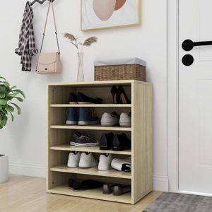 vidaXL, vidaXL Schuhschrank Sonoma-Eiche 60x35x70 cm Spanplatte, vidaXL Schuhschrank Sonoma-Eiche 60x35x70 cm Holzwerkstoff