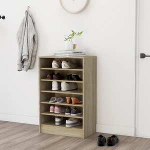 vidaXL, vidaXL Schuhschrank Sonoma-Eiche 60x35x92 cm Holzwerkstoff, vidaXL Schuhschrank Sonoma-Eiche 60x35x92 cm Holzwerkstoff