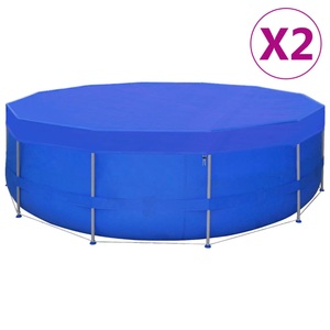 vidaXL, vidaXL Poolabdeckungen 2 Stk. PE Rund 460 cm 90 g/m², vidaXL Poolabdeckungen 2 Stk. PE Rund 460 cm 90 g/m²