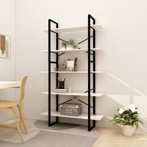 vidaXL, vidaXL Bücherregal 5 Fächer Weiß 100x30x175 cm Massivholz Kiefer, vidaXL Bücherregal 5 Fächer Weiß 100x30x175 cm Massivholz Kiefer