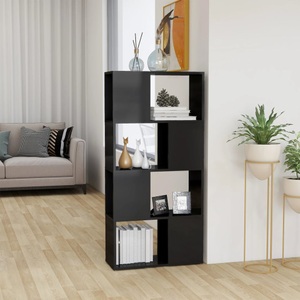 vidaXL, vidaXL Bücherregal Raumteiler Hochglanz-Grau 60x24x124,5 cm