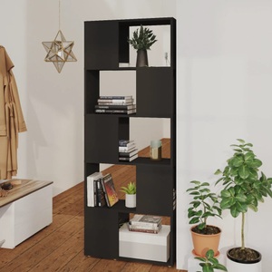 vidaXL, vidaXL Bücherregal Raumteiler Schwarz 60x24x155 cm Spanplatte, 