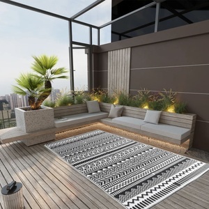 vidaXL, vidaXL Outdoor-Teppich Schwarz 120x180 cm PP