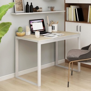 vidaXL, vidaXL Computertisch Weiß und Eiche-Optik 110x60x73 cm Holzwerkstoff, vidaXL Computertisch Weiß und Eiche-Optik 110x60x73 cm Holzwerkstoff