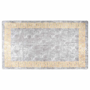 vidaXL, vidaXL Teppich Waschbar 190x300 cm Grau Rutschfest, vidaXL Teppich Waschbar 190x300 cm Grau Rutschfest