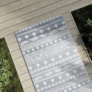 vidaXL, vidaXL Outdoor-Teppich Grau 80x250 cm PP