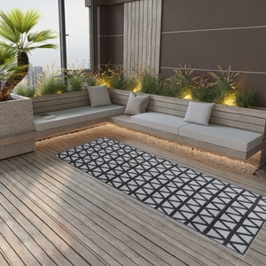 vidaXL, vidaXL Outdoor-Teppich Schwarz 80x250 cm PP