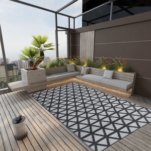 vidaXL, vidaXL Outdoor-Teppich Schwarz 140x200 cm PP