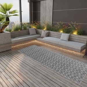 vidaXL, vidaXL Outdoor-Teppich Schwarz 80x250 cm PP