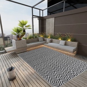 vidaXL, vidaXL Outdoor-Teppich Schwarz 140x200 cm PP