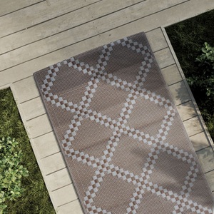vidaXL, vidaXL Outdoor-Teppich Braun 80x250 cm PP