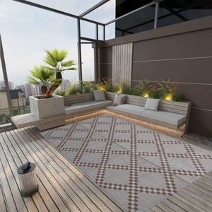 vidaXL, vidaXL Outdoor-Teppich Braun 140x200 cm PP