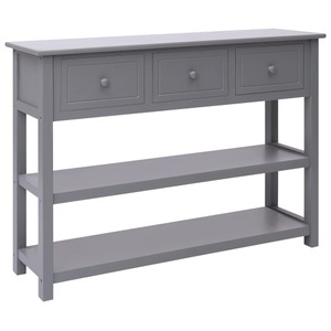 vidaXL, vidaXL Sideboard Grau 108x30x76 cm Massivholz Paulownia