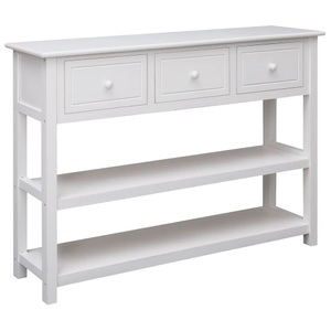 vidaXL, vidaXL Sideboard Weiß 108x30x76 cm Massivholz Paulownia