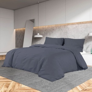 vidaXL, vidaXL Bettwäsche-Set Anthrazit 140x200 cm Leichte Mikrofaser, vidaXL Bettwäsche-Set Anthrazit 140x200 cm Leichte Mikrofaser