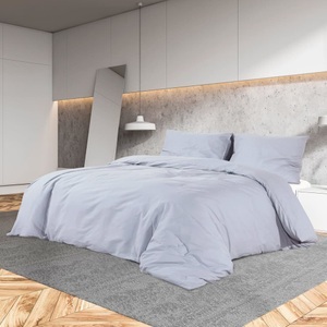 vidaXL, vidaXL Bettwäsche-Set Grau 260x240 cm Leichte Mikrofaser, vidaXL Bettwäsche-Set Grau 260x240 cm Leichte Mikrofaser