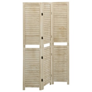 vidaXL, vidaXL 3-tlg. Paravent 105x165 cm Massivholz Paulownia, vidaXL 3-tlg. Raumteiler 105x165 cm Massivholz Paulownia