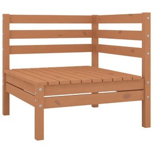 vidaXL, vidaXL Garten-Ecksofa Honigbraun Massivholz Kiefer