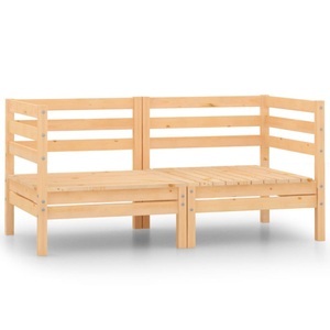 vidaXL, vidaXL Garten-Ecksofas 2 Stk. Massivholz Kiefer, 