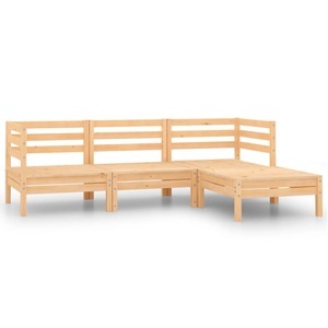 vidaXL, vidaXL 4-tlg. Garten-Lounge-Set Massivholz Kiefer