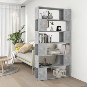 vidaXL, vidaXL Bücherregal Raumteiler Betongrau 100x24x188 cm, vidaXL Bücherregal Raumteiler Betongrau 100x24x188 cm