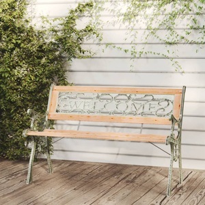 vidaXL, vidaXL Gartenbank 122 cm Massivholz Tanne