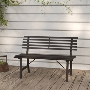 vidaXL, vidaXL Gartenbank 110 cm Stahl Schwarz