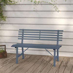 vidaXL, vidaXL Gartenbank 110 cm Stahl Grau, 