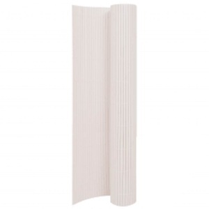 vidaXL, vidaXL Gartenzaun Doppelseitig 110x500 cm Weiß, vidaXL Gartenzaun Doppelseitig 110x500 cm Weiß