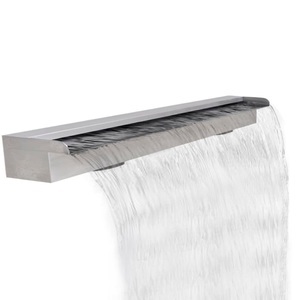 vidaXL, vidaXL Pool-Wasserfall Rechteckig Edelstahl 110 cm, 