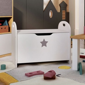 vidaXL, vidaXL Kinderbank mit Stauraum Weiß 62x40x46,5 cm MDF, 