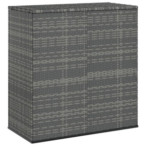vidaXL, vidaXL Garten-Kissenbox PE Rattan 100x49x103,5 cm Grau, VidaXL - Kissenbox poly-rattan, One Size, Grau