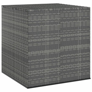 vidaXL, vidaXL Garten-Kissenbox PE Rattan 100x97,5x104 cm Grau, vidaXL Garten-Kissenbox PE Rattan 100x97,5x104 cm Grau