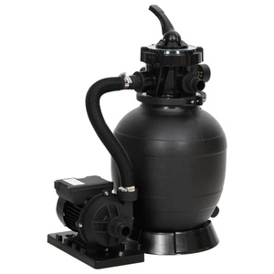 vidaXL, vidaXL Pool-Sandfilter mit 6-Wege-Ventil Schwarz, vidaXL Pool-Sandfilter mit 6-Wege-Ventil Schwarz