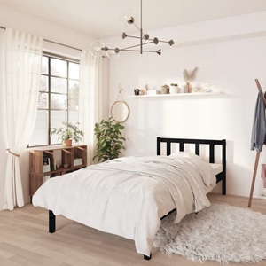 vidaXL, vidaXL Massivholzbett Schwarz Kiefer 90x190 cm 3FT Single