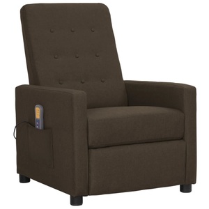 vidaXL, vidaXL Massagesessel Braun Stoff, 