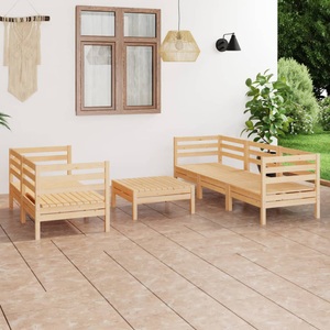 vidaXL, vidaXL 6-tlg. Garten-Lounge-Set Kiefer Massivholz, 