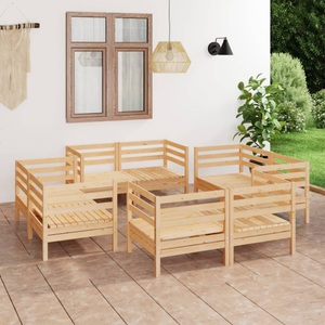 vidaXL, vidaXL 8-tlg. Garten-Lounge-Set Massivholz Kiefer, 