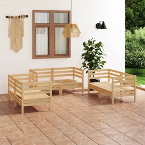 vidaXL, vidaXL 6-tlg. Garten-Lounge-Set Massivholz Kiefer, 