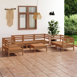 vidaXL, vidaXL 8-tlg. Garten-Lounge-Set Honigbraun Massivholz Kiefer, vidaXL 8-tlg. Garten-Lounge-Set Honigbraun Massivholz Kiefer