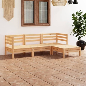 vidaXL, vidaXL 4-tlg. Garten-Lounge-Set Massivholz Kiefer